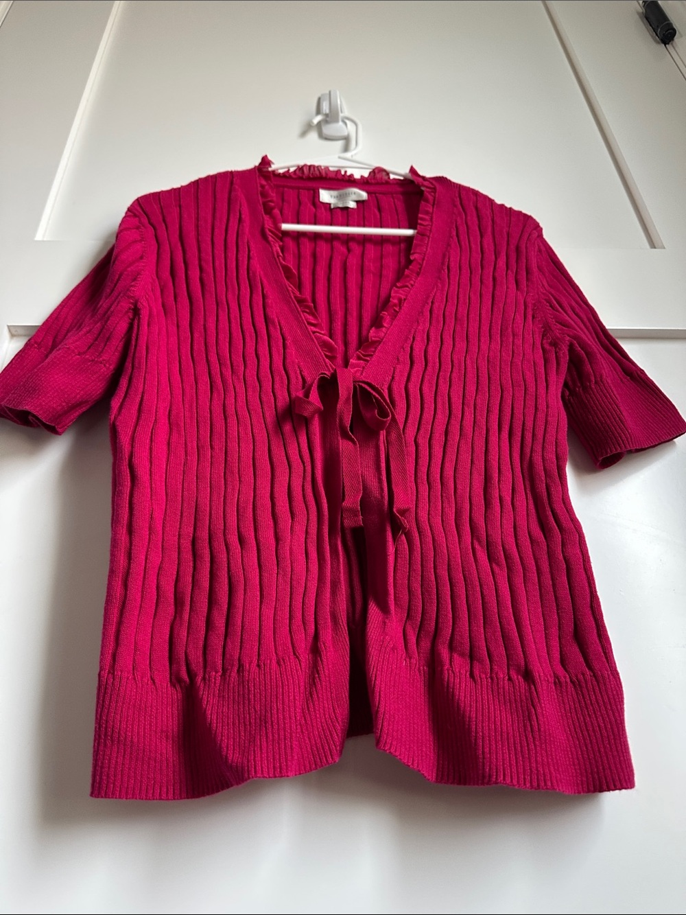 Van Heusen Hot pink knit 100% cotton cardigan